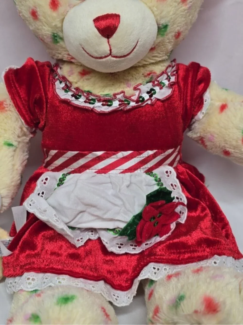 Build A Bear Christmas Holiday Sugar Cookie Plush Sprinkle Apron 2012 Retired